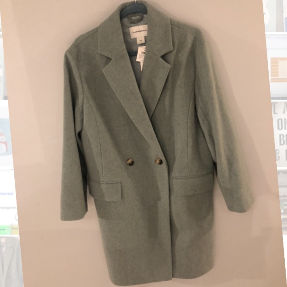 Club Monaco Wool Coat Blue/Green